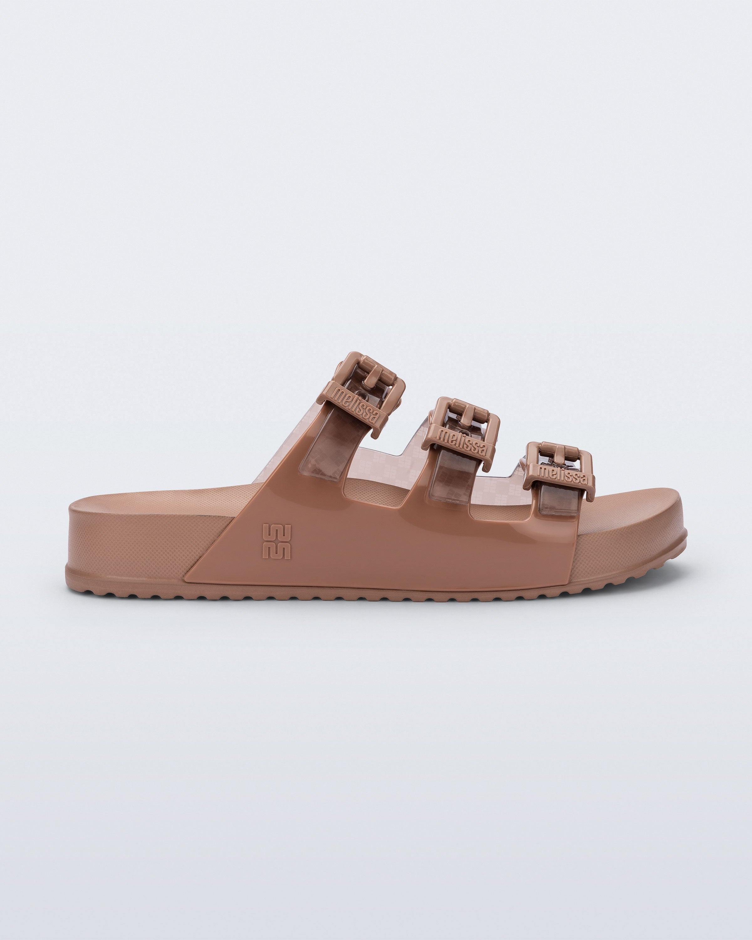 Melissa-Cozy Stripes Tokalı Üç Bantlı Terlik-Sandalet & Terlik-1-Milagron.com