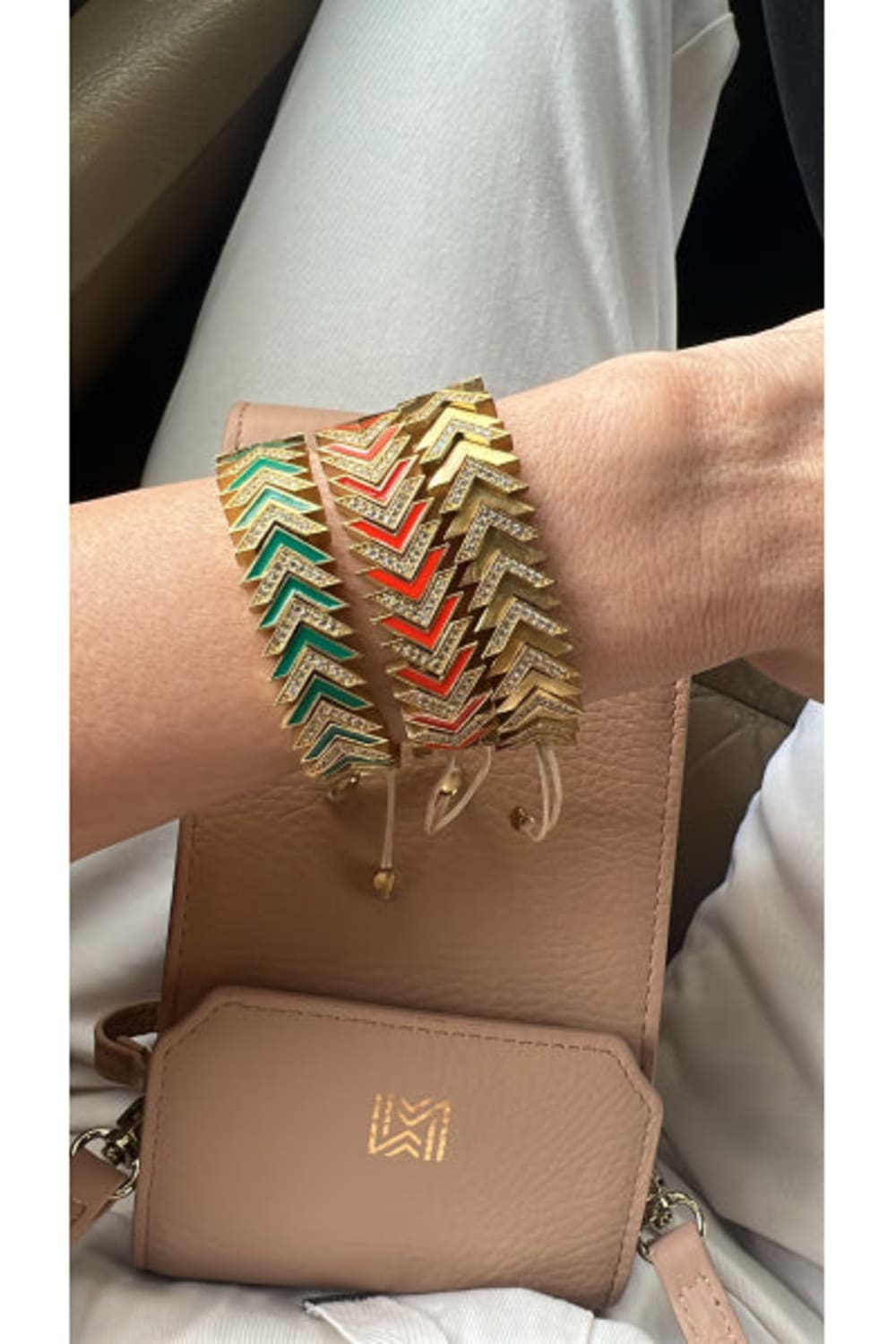 Melon-Arrow Taşlı Yeşil Mine Bileklik-Bileklik-2-Milagron.com