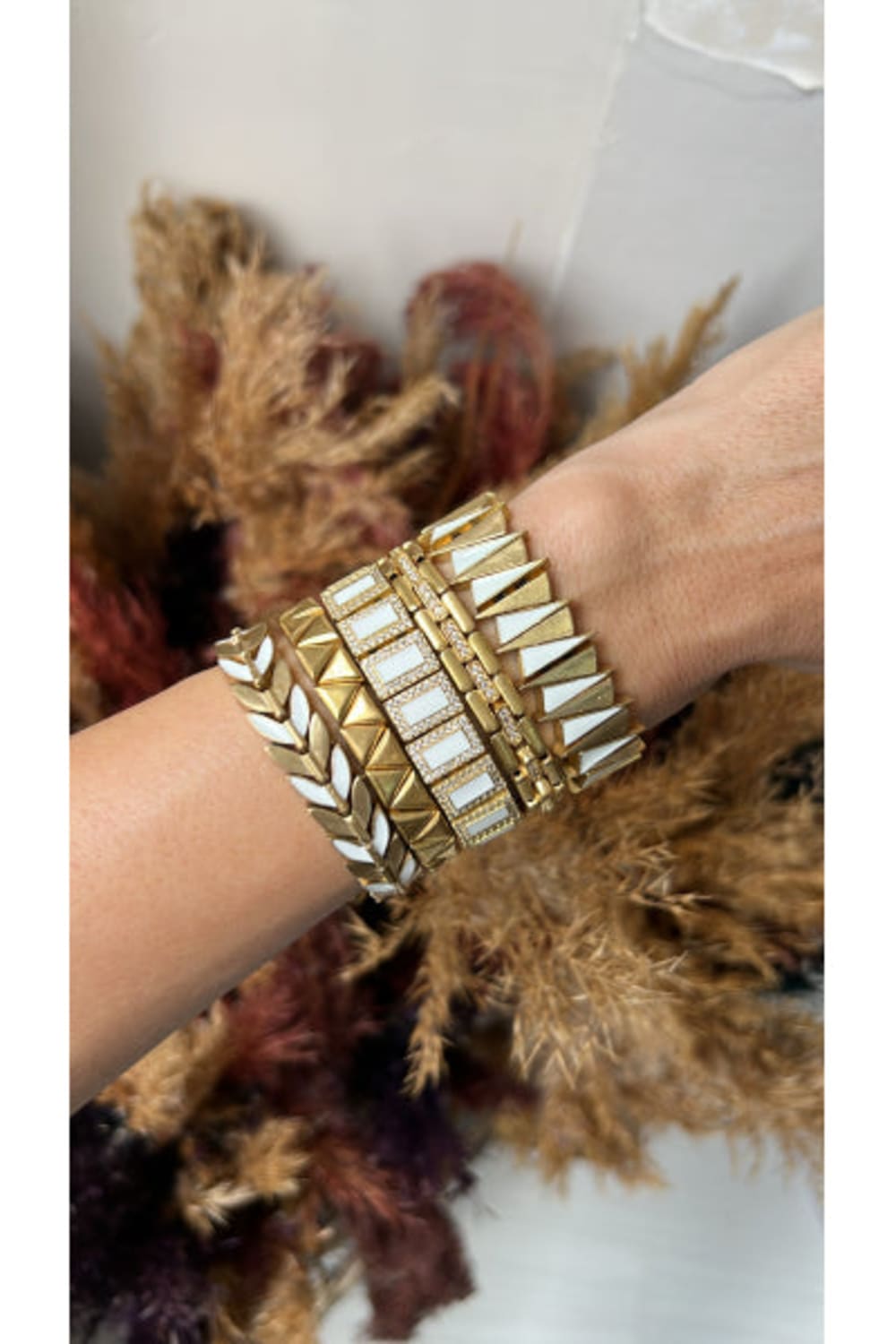 Melon-Big Pop Beyaz Mineli Bileklik-Bileklik-2-Milagron.com