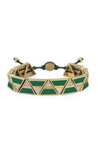 Melon-Gold Green Zigzag Bileklik-Bileklik-1-Milagron.com