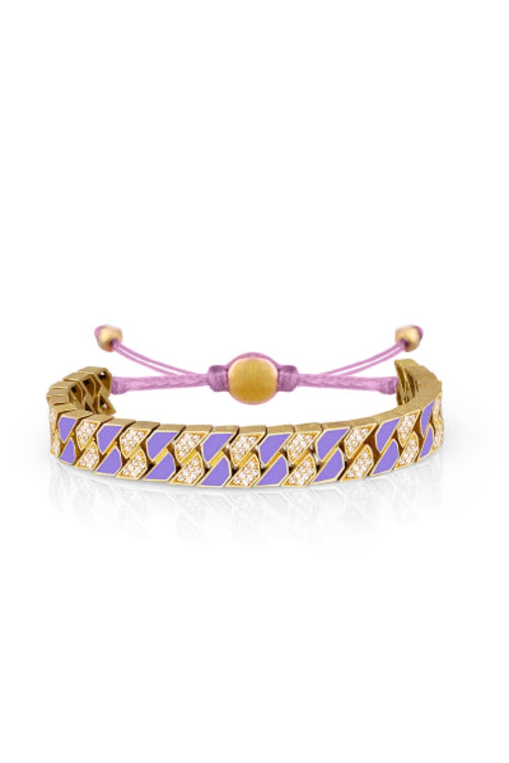 Melon-Gold Stone Purple Chain Bileklik-Bileklik-1-Milagron.com