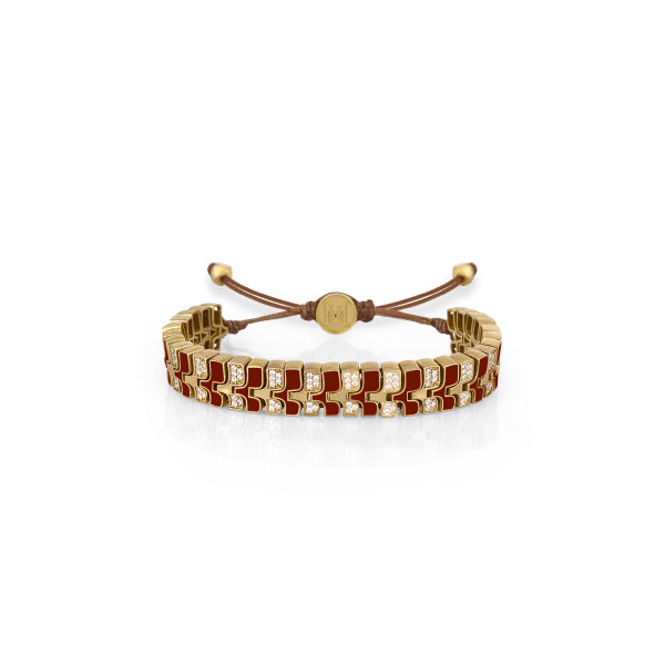 Melon-Melon Noah Bordo Stone Bileklik-Bileklik-1-Milagron.com