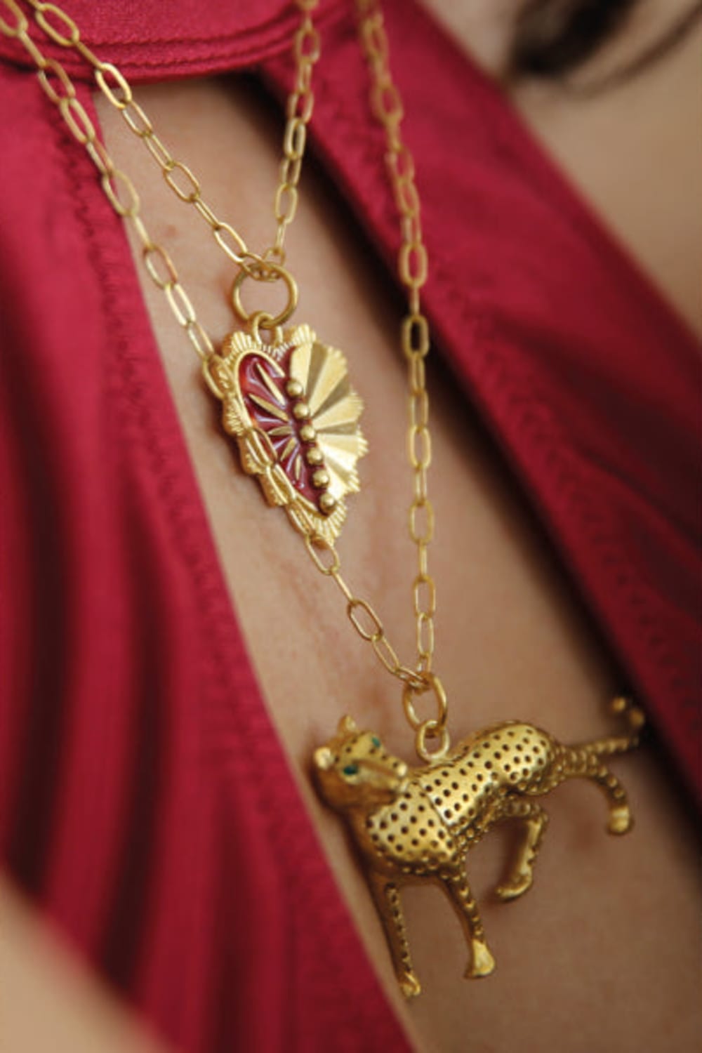 Melon-SORUNLU - Altın Panter Kolye-Kolye-2-Milagron.com