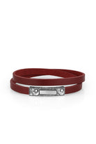 Melon-Silver Cord Leather Bordo 925 Ayar Gümüş Bileklik-Bileklik-1-Milagron.com