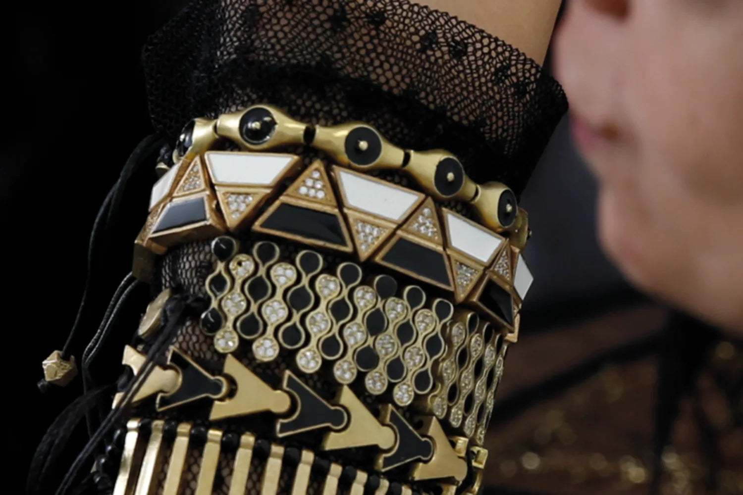 Melon-White Star Black Bileklik-Bileklik-2-Milagron.com