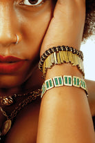 Melon-Zeyc Yeşil Örme Bileklik-Bileklik-2-Milagron.com