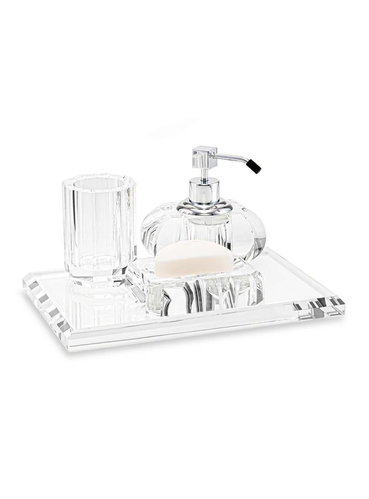 Myra Kristal Banyo Core Set Gümüş - 4 Parça