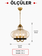 Lumiana-Merion Sarkıt Yuvarlak Eskitme-Avize-4-Milagron.com