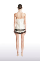 Belle Nuit Silk Top & Shorts Ecru