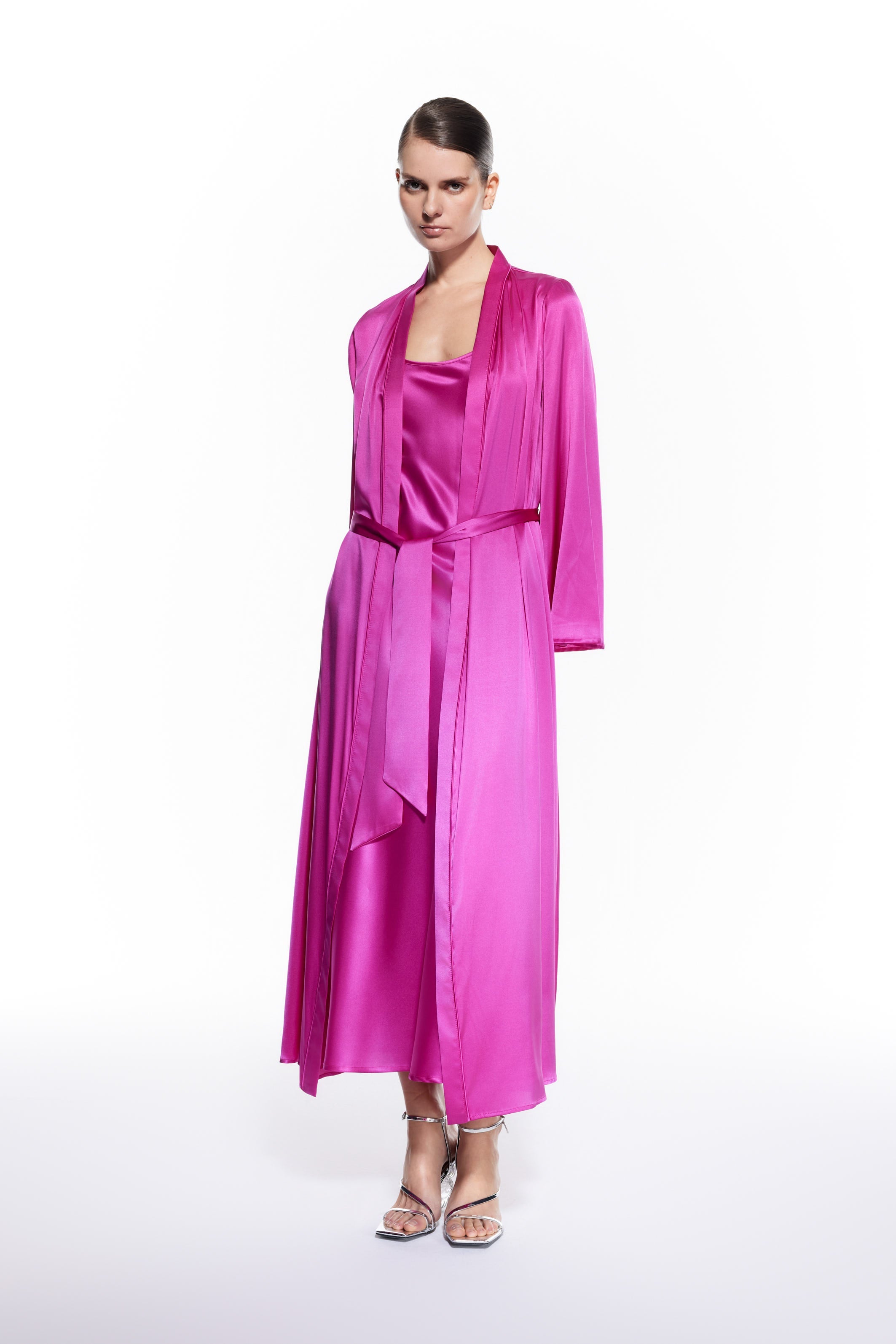 Dian Silk Nightdress Fuchsia