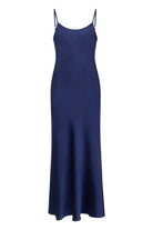 Dian Silk Nightdress Navy Blue