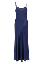 Dian Silk Nightdress Navy Blue