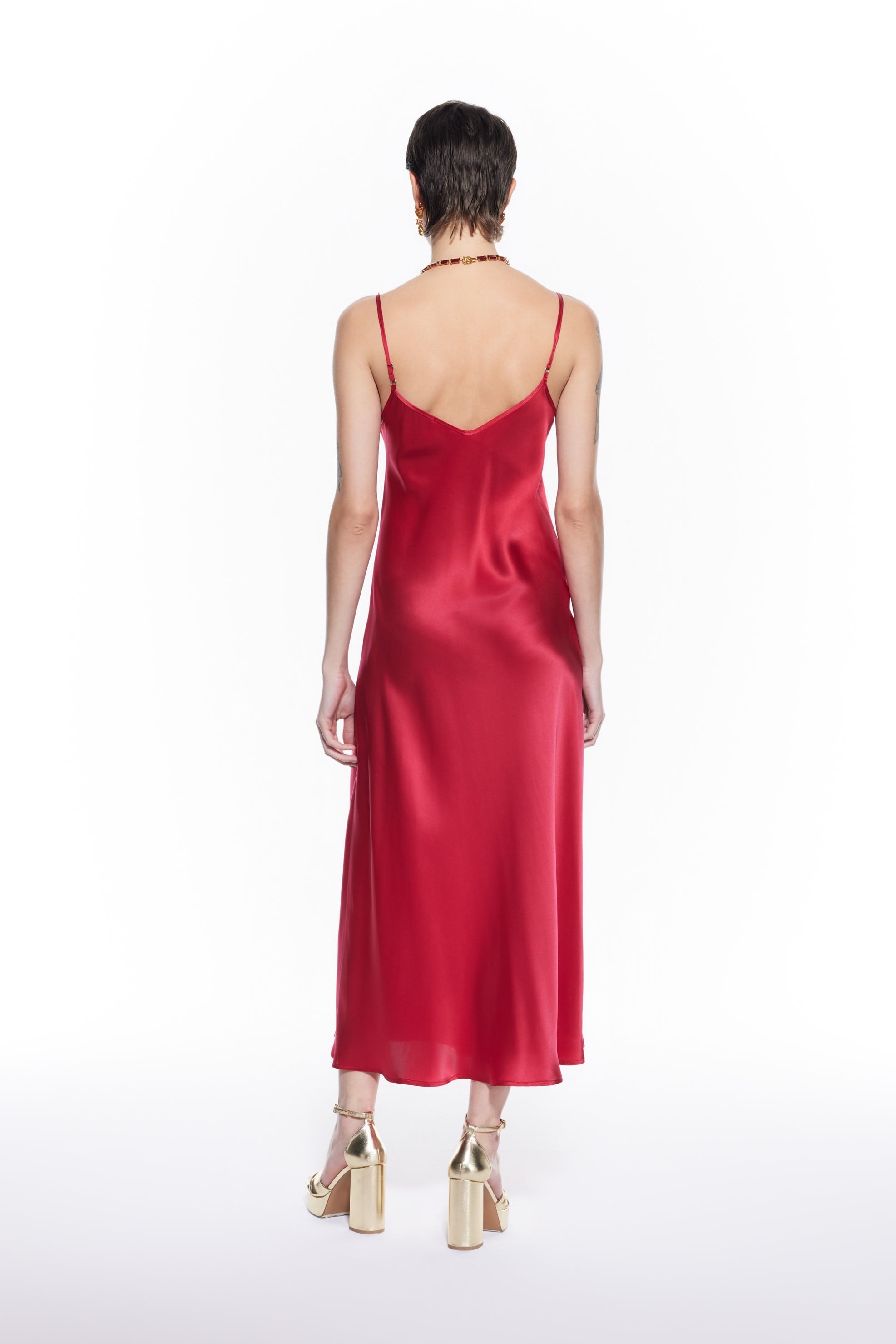 Dian Silk Nightdress Red