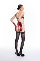 Hera Red Pure Silk And Lace Thong