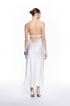 Mers Silk-Lea Silk Dress White-2-Milagron.com