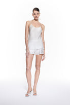 Luna Silk Halter Top White