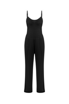 Modal Strap Pajama Set Black