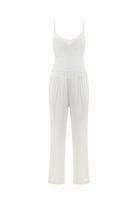 Modal Strap Pajama Set White
