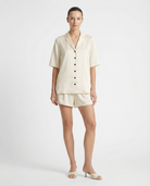 Obscura Silk Pajama Set Ecru