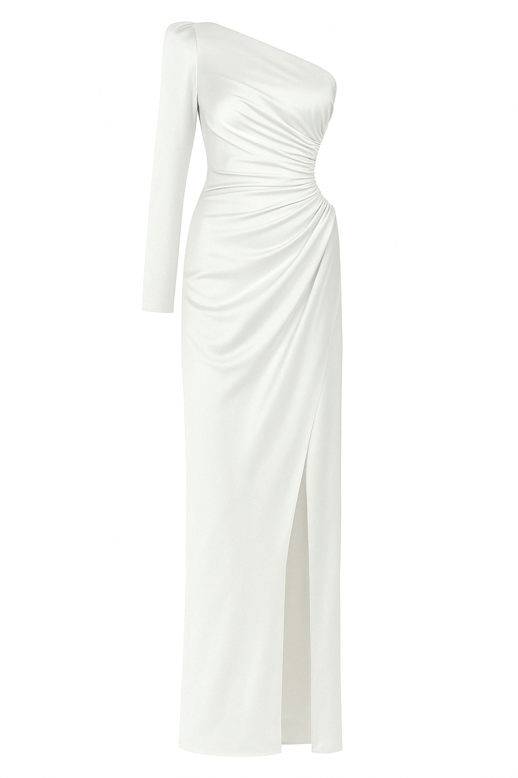 Mers Silk-Roxane Dress White-1-Milagron.com