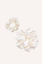 Pure Silk Scrunchie White
