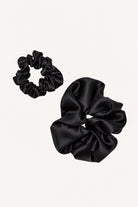 Pure Silk Scrunchie Black
