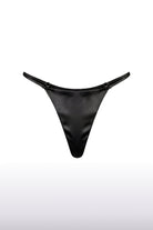 Silk Triangle Thong Black