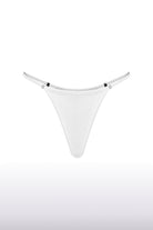 Silk Triangle Thong White