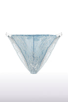 Sky Light Blue French Lace Thong - 0