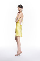 Suad Silk Dress Lemon