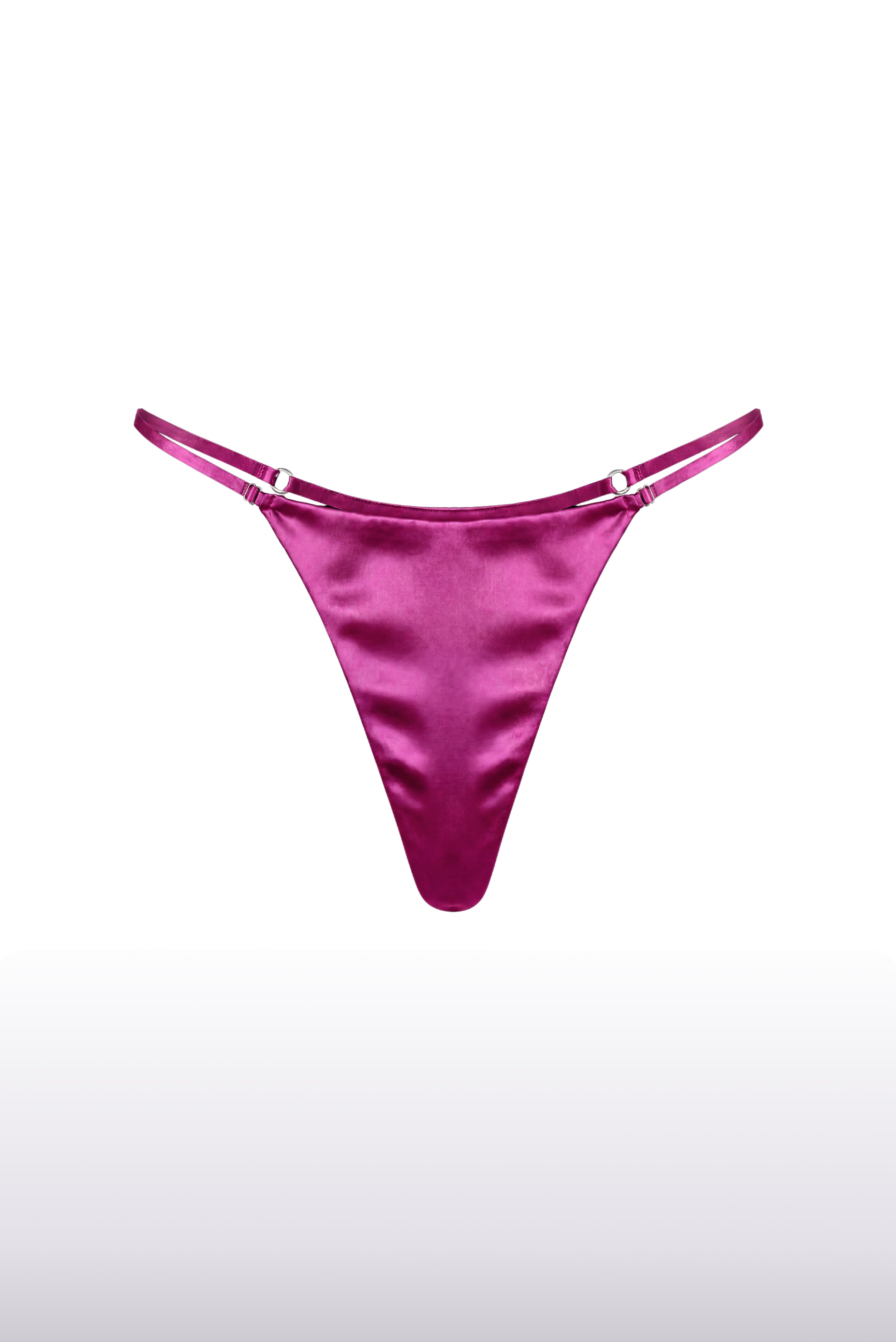 Triangle Silk Thong Fuschia - 0