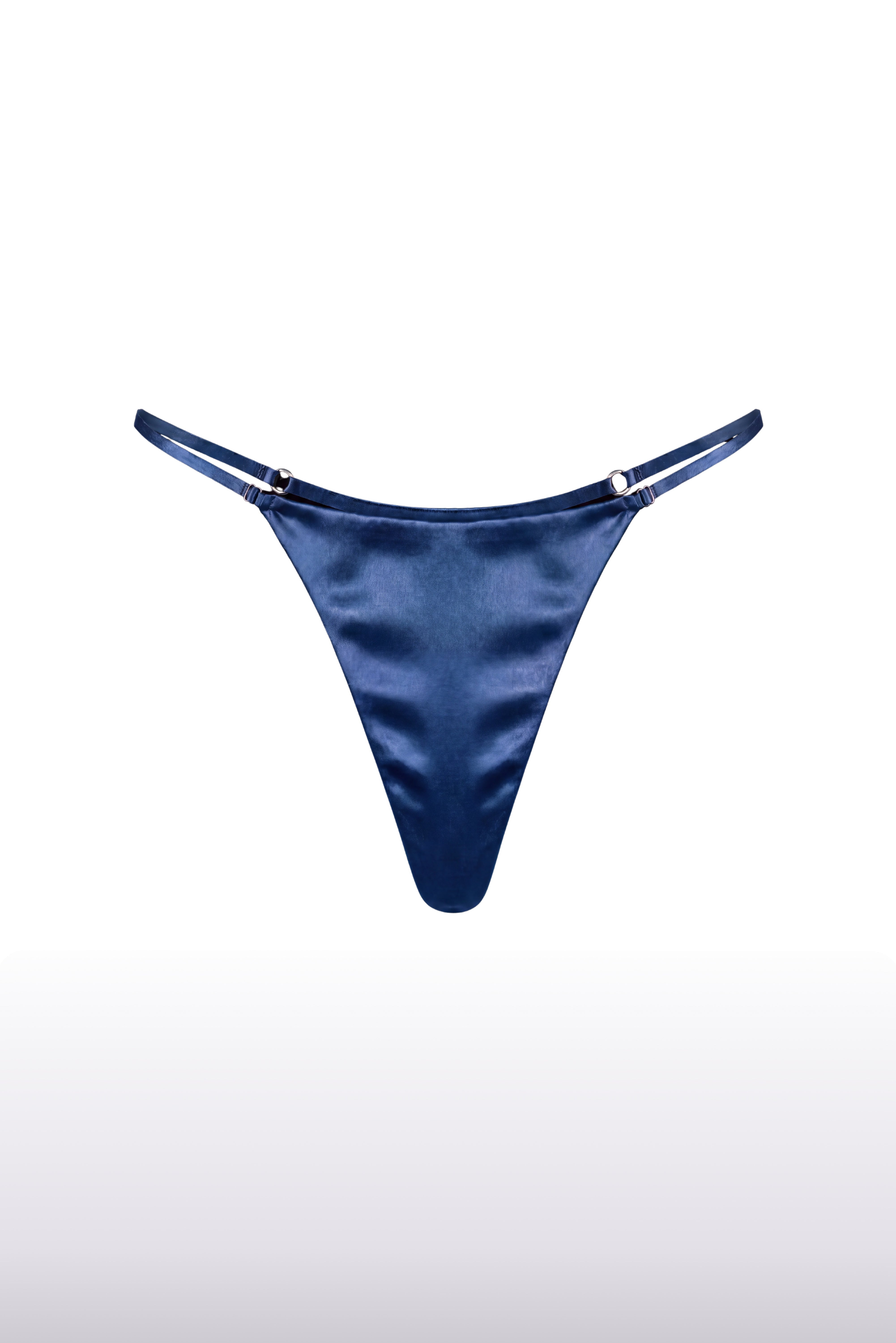 Triangle Silk Thong Night Blue - 0