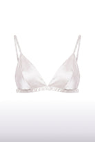Triangle Silk Bra White - 0