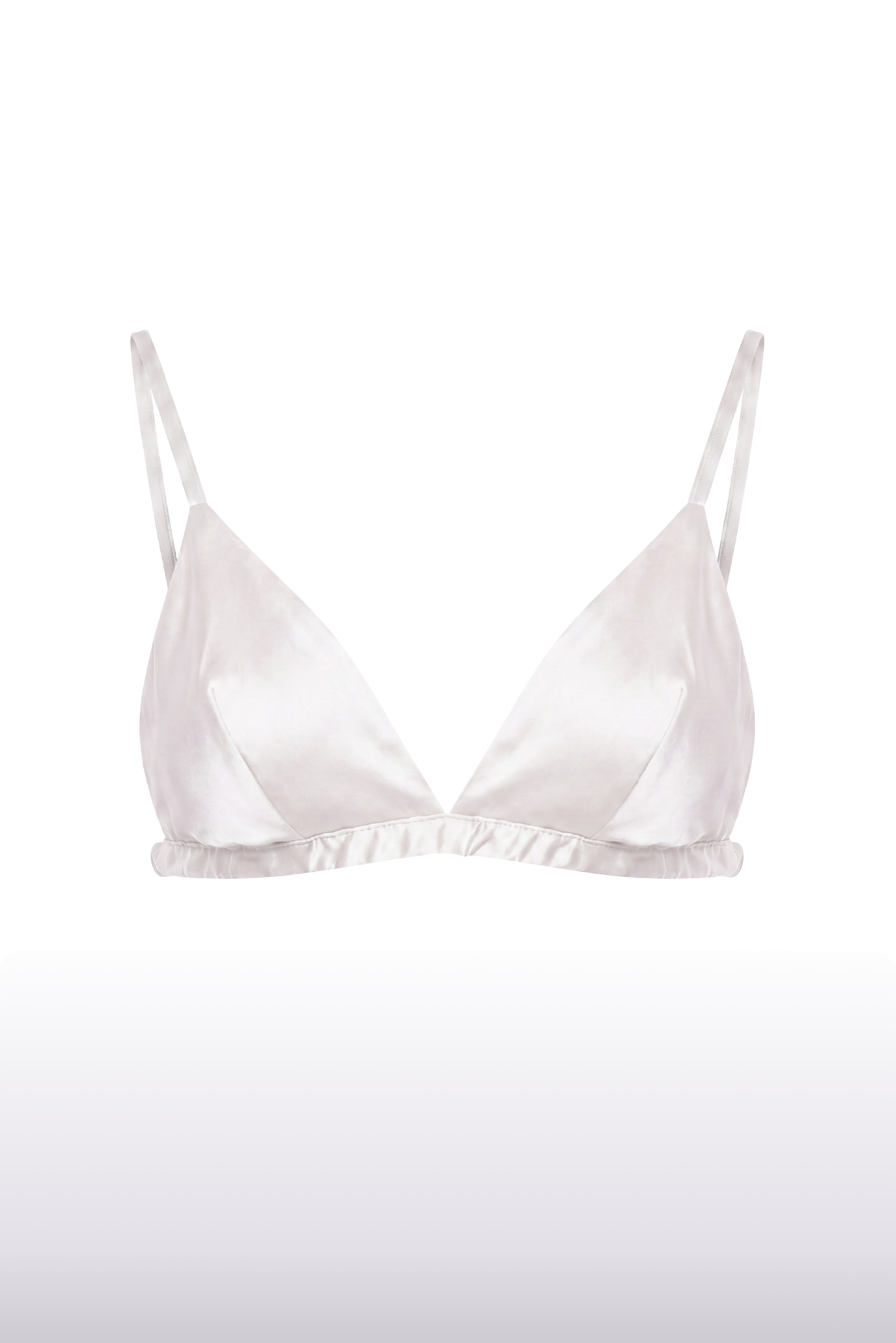 Triangle Silk Bra White - 0