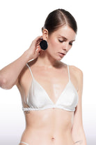 Triangle Silk Bra White - 1