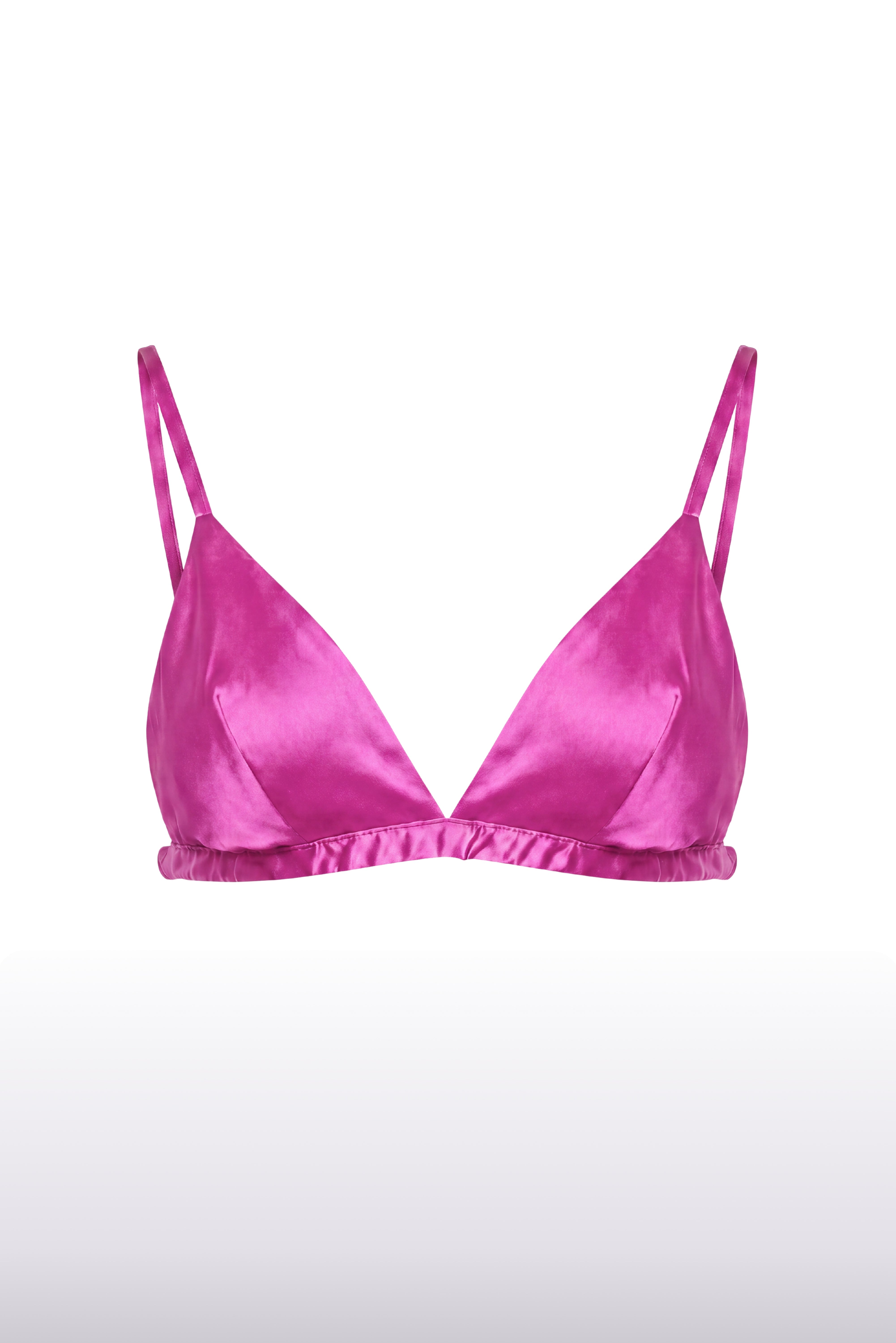 Triangle Silk Bra Fuschia - 0