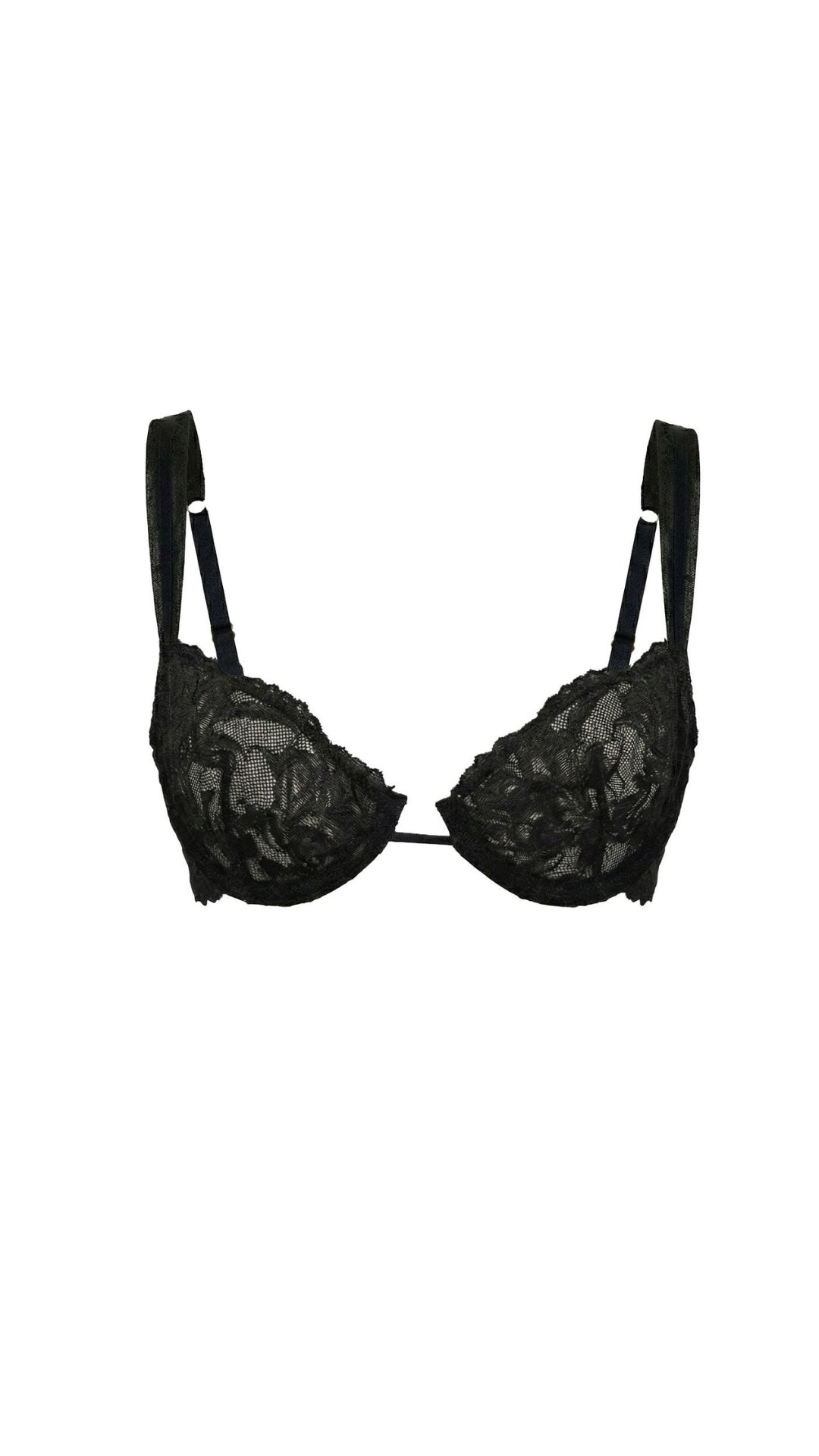 Valessia Luxury French Lace Bra Black - 1
