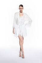 Verita Silk Robe Bridal White