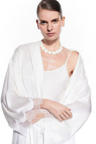 Verita Silk Robe Bridal White