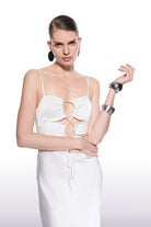 Zoe Silk Dress Bridal White