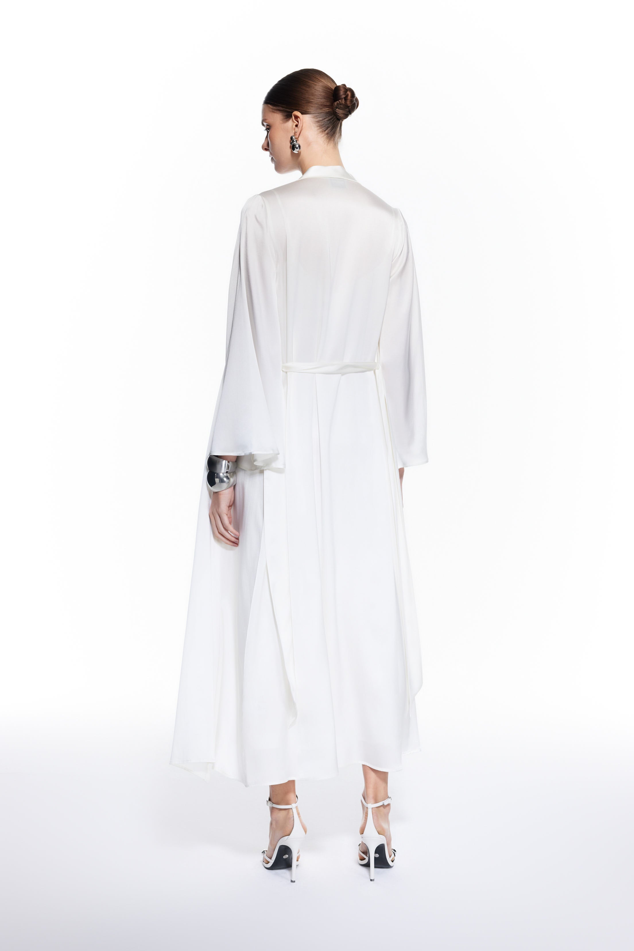 Dian Silk Robe Bridal White