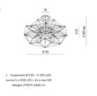 Altatensione Sarkit 1L Krom Ø150X300 Cm Led 1X30W