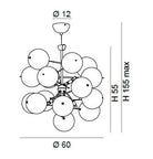 Atom Sarkit 6L Kri̇stal-Kirmizi Ø60X55 Cm G9 6X40W
