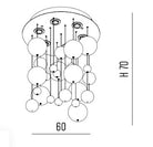 Bolero Plafonyer 6L Beyaz-Krom Ø60X70 Cm Gu10 6X50W