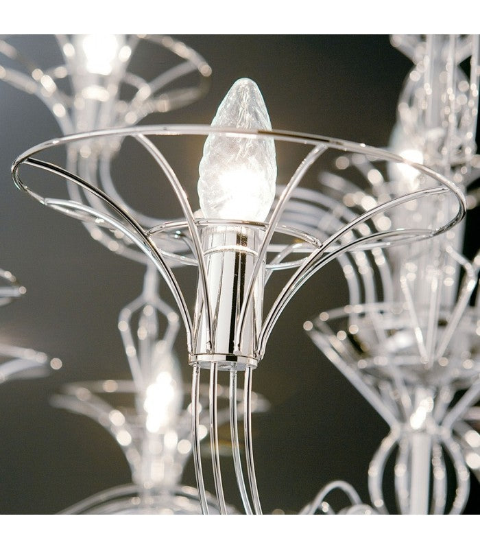 Dedalo Masa Lambasi 3L Krom Ø70X60 Cm E14 3X40W