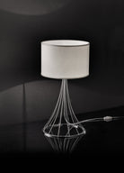 Rialto Masa Lambasi 1L Krom-Beyaz Ø30X58 Cm E27 1X60W