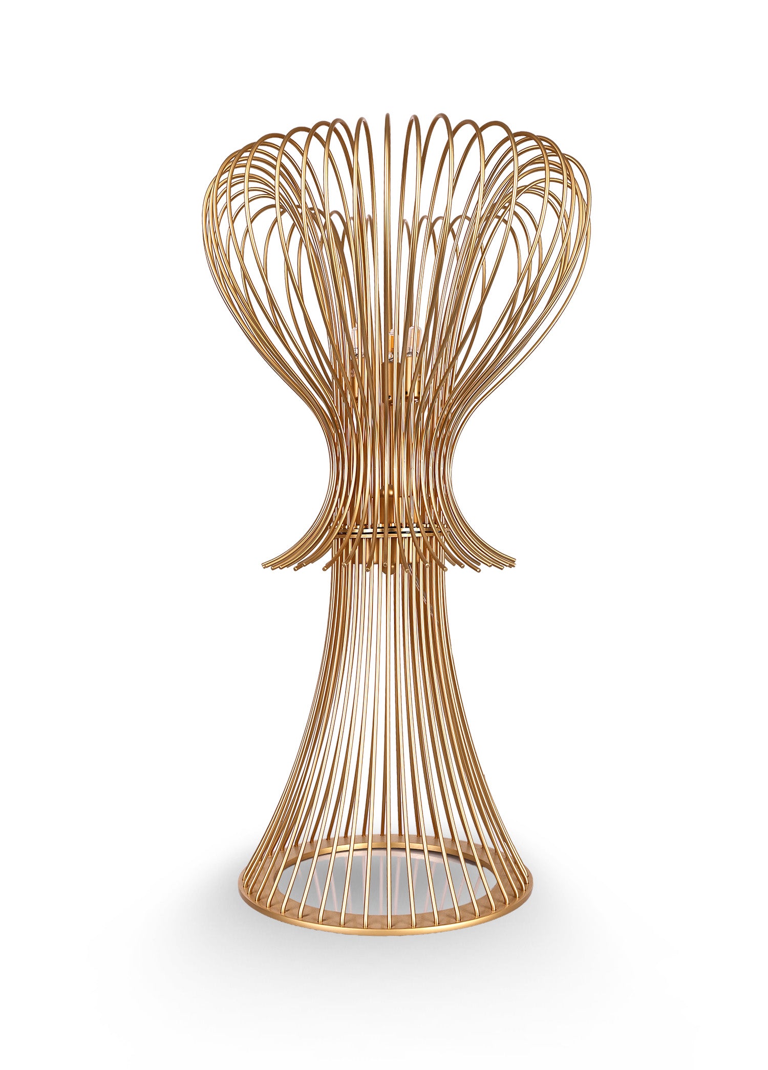 Silhouette Masa Lambasi 3L Satin Gold Ø40X55 Cm G9 3X40W