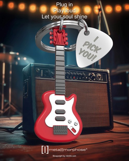 Metalmorphose-Elektro Gitar Anahtarlık-Anahtarlık-5-Milagron.com