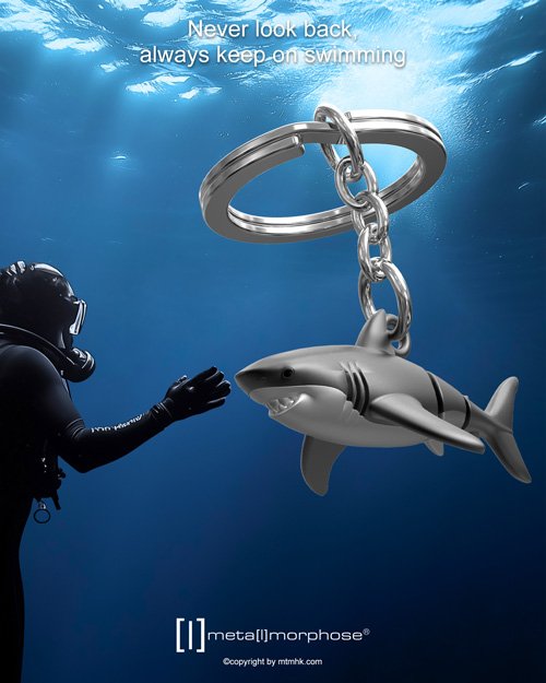 Metalmorphose-Moving Shark Anahtarlık-Anahtarlık-5-Milagron.com
