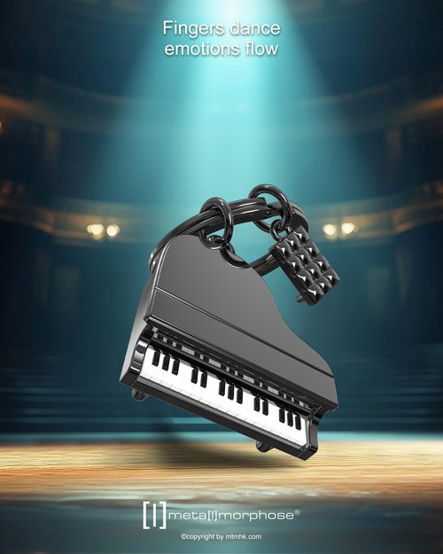 Metalmorphose-Piyano Anahtarlık-Anahtarlık-5-Milagron.com